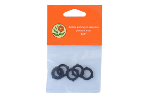 Zestaw gumowych uszczelek płaskich 5 szt. 1/2" 