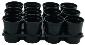 Doniczki prod. okrągłe 12szt.+ paletka