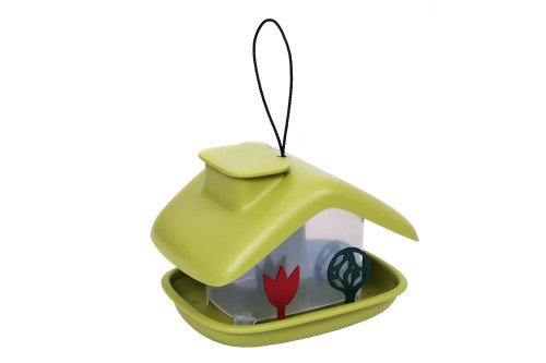 Karmnik plastikowy domek zielony