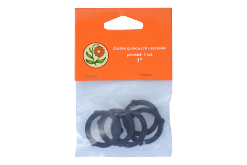 Zestaw gumowych uszczelek płaskich 5 szt. 1" 