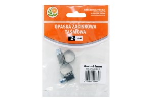 Opaska nierdzewna taśmowa 8-15 mm 2 szt.