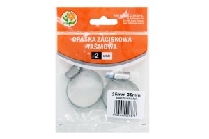 Opaska nierdzewna taśmowa 25-35 mm 2 szt.