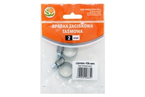Opaska nierdzewna taśmowa 15-19 mm 2 szt.