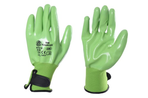 Rękawice ogrodowe NITRYL R.8 RIM kolor zielony