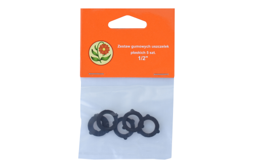 Zestaw gumowych uszczelek płaskich 5 szt. 1/2" 