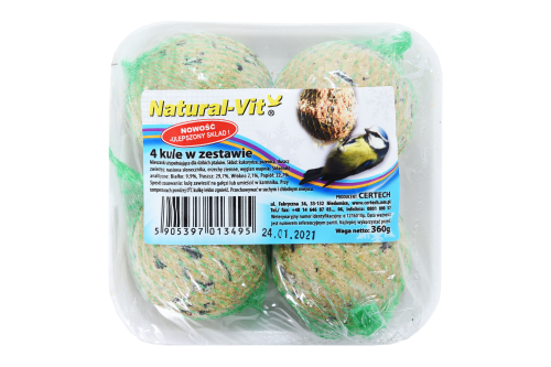 Kule zimowe 90g - 4 szt. tacka 