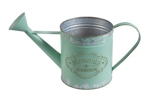 Konewka metalowa 1,4L "FLOWERS GARDEN", zielona