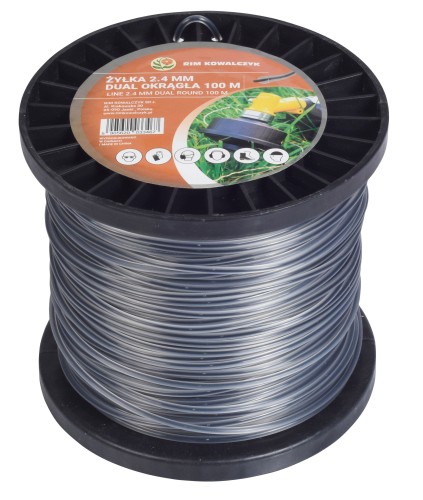 Żyłka 2,4mm dual okrągła / 100m