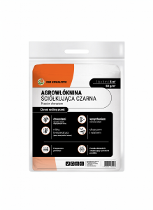 Agrowłóknina czarna 1,6x5m 50g pakiet