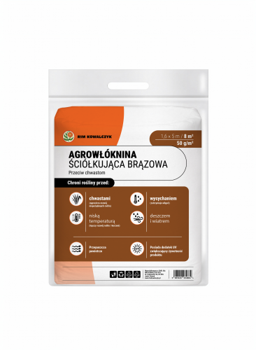 Agrowłóknina brązowa 1,6x5m 50g pakiet