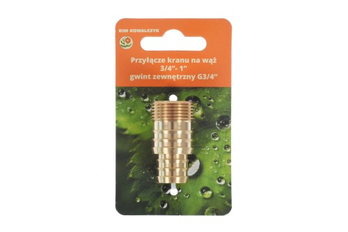 Przyłącze kranu na wąż 3/4"-1", gwint zewnętrzny 3/4"