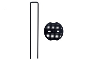 Szpilki metalowe z plastikowymi ringami do mocowania tkanin,10szt.