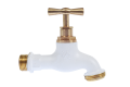 Kran mosiężny biały 1/2"-3/4"
 2