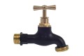 Kran mosiężny czarny 1/2"-3/4" 3