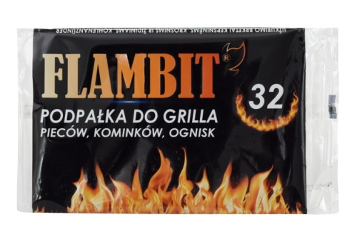 FLAMBIT Podpałka szara 32 kostki 100% PEFC