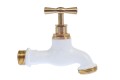 Kran mosiężny biały 1/2"-3/4"
 3