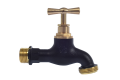 Kran mosiężny czarny 1/2"-3/4" 1