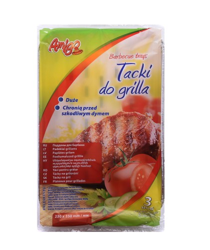 Tacka aluminiowa LM prost. 23 x 35 cm 3 szt. RIM 